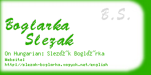 boglarka slezak business card